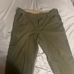 Straight cut, dark green pants